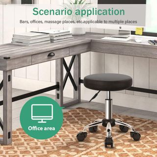 Taburete giratorio con ruedas ajustable