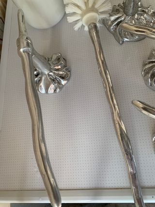 Juego de baño metal plateado