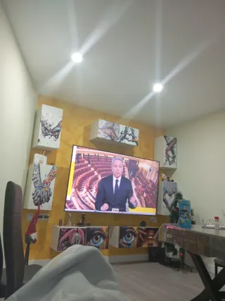 Cubo Pintura Efecto Arena 5kg Crema y naranja