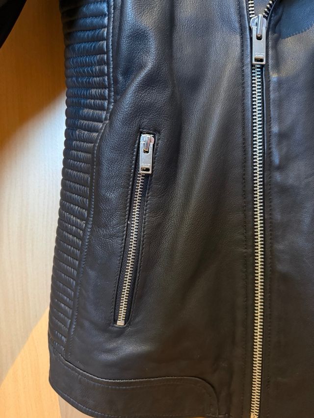 Chaqueta Cuero Biker SELECTED HOMME Negra