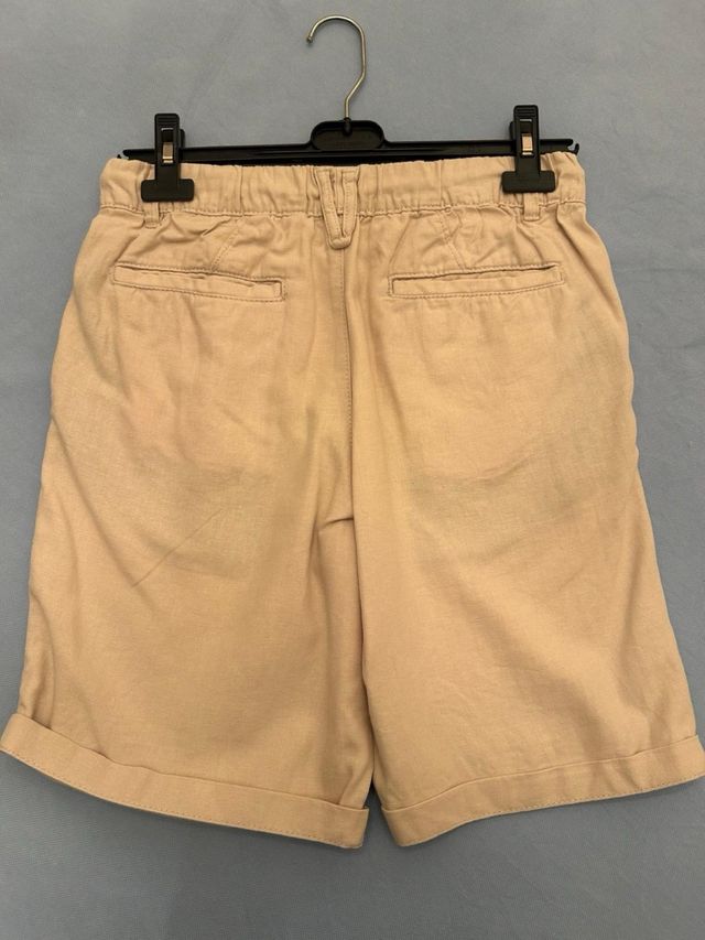 Pull&Bear Pantalón Corto Beige Talla S