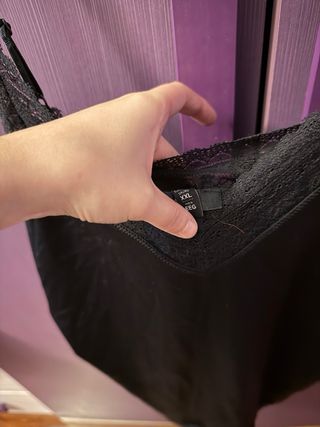 Camiseta Ysabel Mora encaje negro