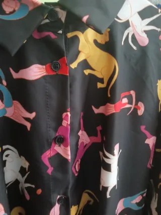 Camicia donna fantasia figure colorate