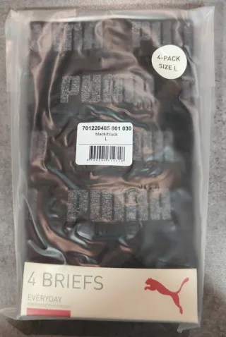 Pack 4 Calzoncillos Puma Talla L Negro
