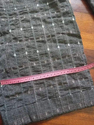 Pantaloni lana fantasia grigio/argento