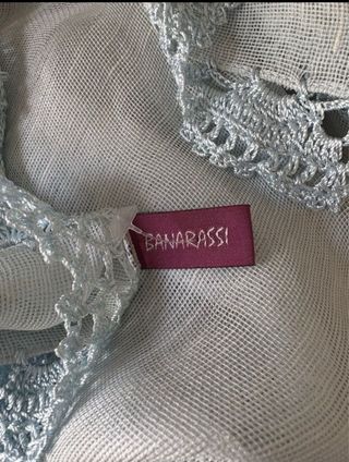 Foulard Chal Mujer Banarassi Azul Blanco