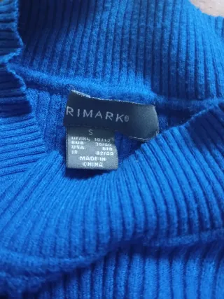 Maglione blu a costine