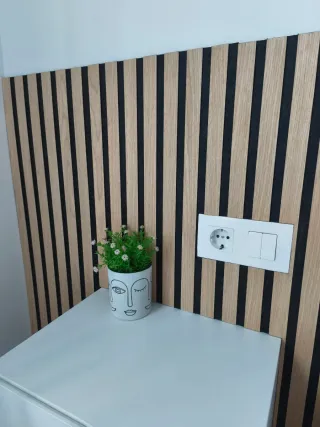 Revestimiento Pared MDF Efecto 3D MDF 260x30 cm