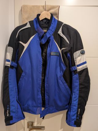 Cazadora Moto Levior Azul y Negra