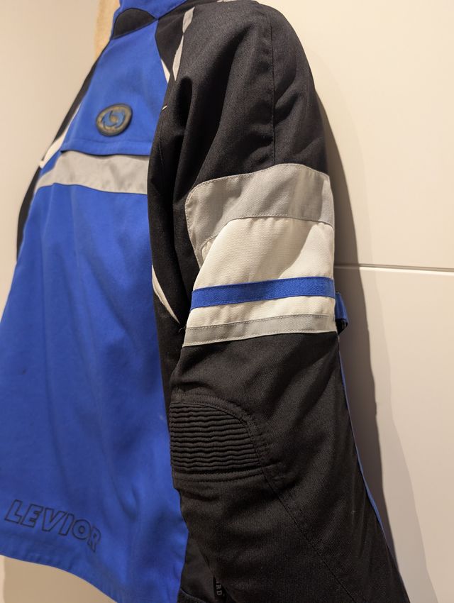 Cazadora Moto Levior Azul y Negra