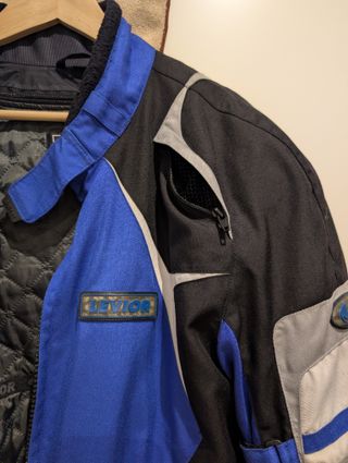 Cazadora Moto Levior Azul y Negra