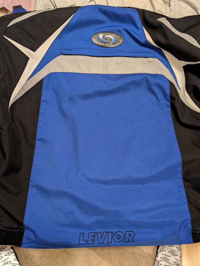 Cazadora Moto Levior Azul y Negra