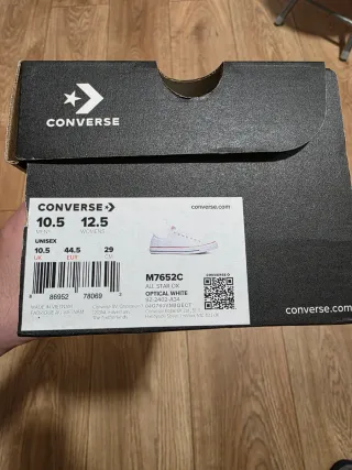 Converse Chuck Taylor All Star Ox Blancas Talla 44