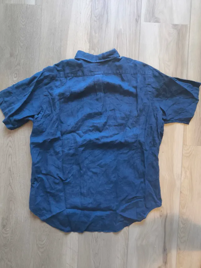 Ralph Lauren Camisa Lino Azul Marino XL Classic