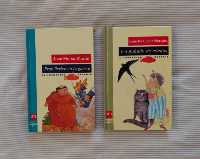 Lote 2 libros EL BARCO DE VAPOR SUBMARINO NARANJA