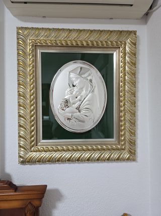 Cuadro antiguo marco dorado