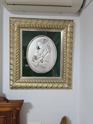 Cuadro antiguo marco dorado