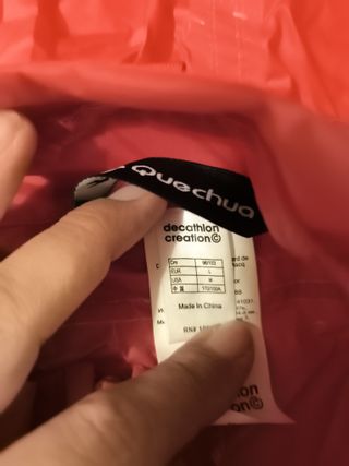 Chubasquero rosa mujer