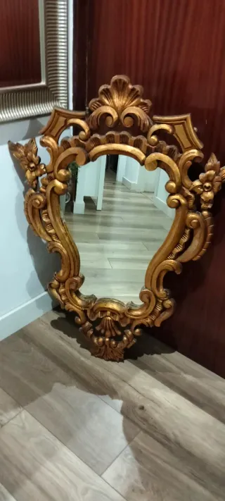 Espejo Antiguo Dorado