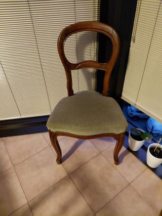 Coppia Sedie Imbottite Legno