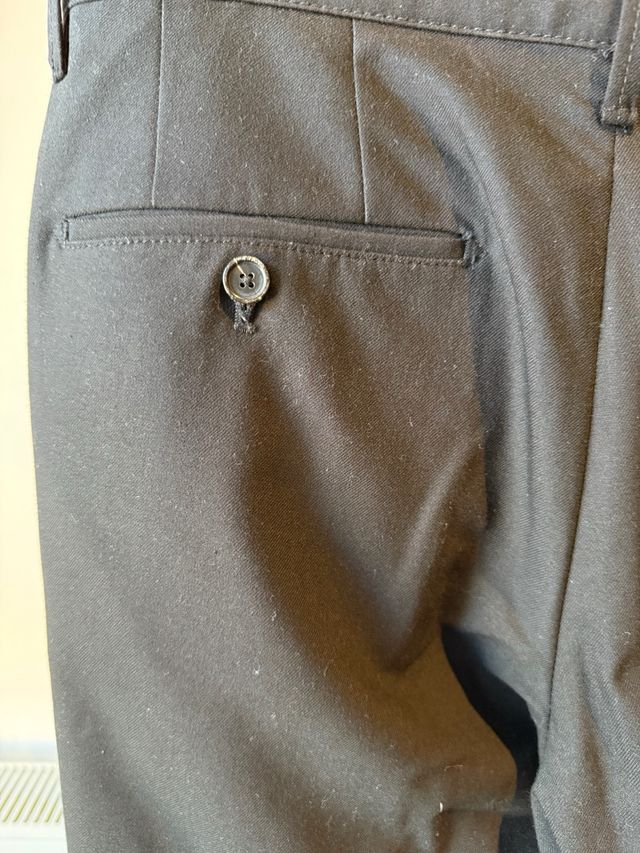 Pantalón de traje ZARA MEN negro talla 32 (ES 42)