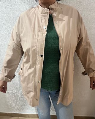 Parka Stradivarius Rosa Pastel Talla M