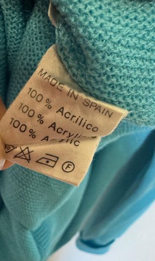 LACOSTE JERSEY OVERSIZE VINTG HOMBRE MUJER XL TURQ