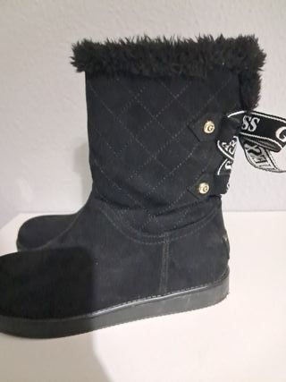 Botines Guess Forrados Negro