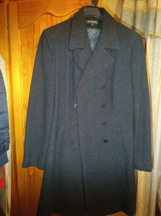 Abrigo paño mujer ION MONDO gris 