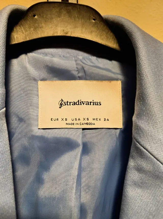 Blazer Stradivarius Azul Talla XS
