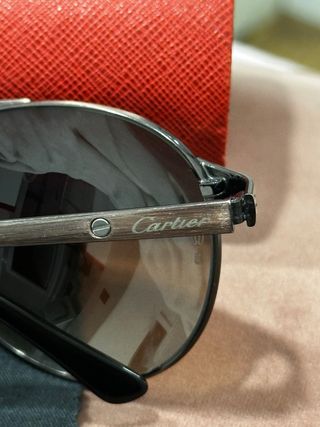 Gafas Cartier Santos Dumont Marrón/Dorado