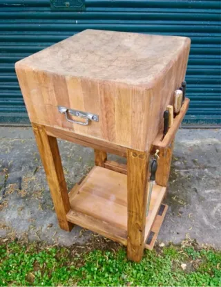 Mesa Bloque Carnicero Madera