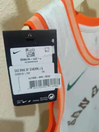 Camiseta Nike San Antonio Spurs Wembanyama #1