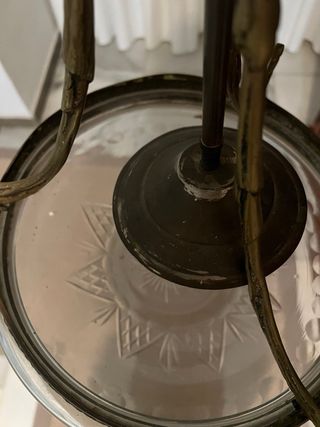 Lámpara de techo antigua metal y cristal