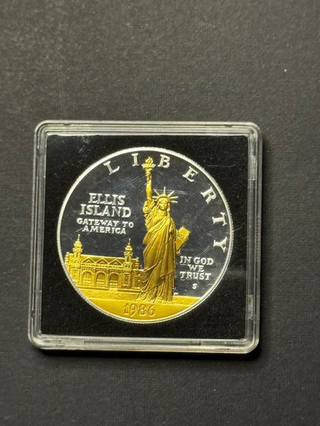 Dólar Plata Conmemorativo Ellis Island 1986