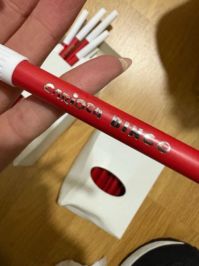 Cajas Rotuladores Rojos Carioca Bingo