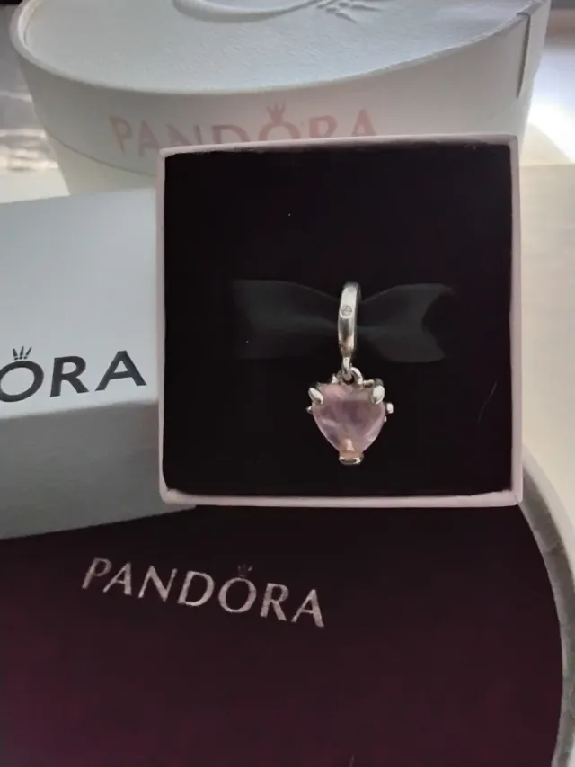 Pandora Charm Corazón Rosa Original