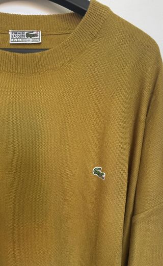 LACOSTE JERSEY VINTAGE HOMBRE MUJER XL MOSTAZA