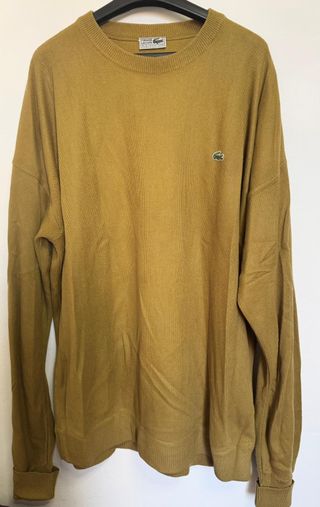 LACOSTE JERSEY VINTAGE HOMBRE MUJER XL MOSTAZA