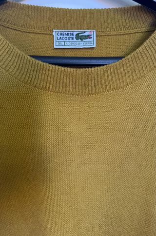 LACOSTE JERSEY VINTAGE HOMBRE MUJER XL MOSTAZA