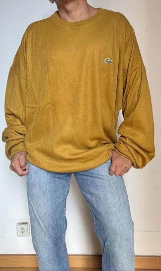 LACOSTE JERSEY VINTAGE HOMBRE MUJER XL MOSTAZA