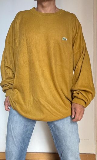 LACOSTE JERSEY VINTAGE HOMBRE MUJER XL MOSTAZA