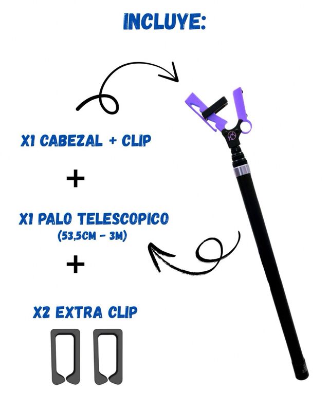 Pertiga escalada - caña chapar escalada - Morada