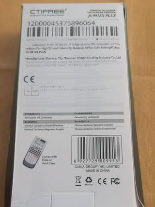 Calculadora Científica CTIFREE fx-991ES Plus
