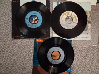 STING: lote 9 vinilos single