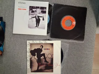 STING: lote 9 vinilos single
