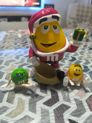 Dispensador M&M's Navideño + 2 Figuras