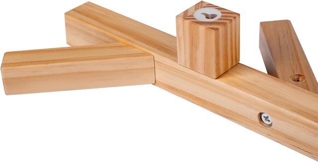 Perchero de pared madera 6 ganchos