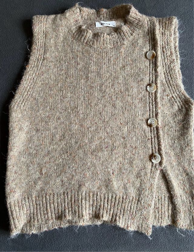 Chaleco Mulaya Lana Jaspeado Talla Única