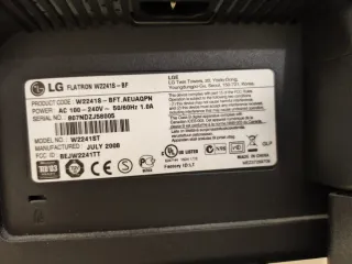 Monitor LG Flatron W2241S Negro